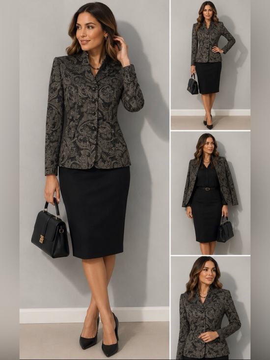 Le Suit Dresses & Skirts - Le Suit Paisley Blazer Suit size 10P